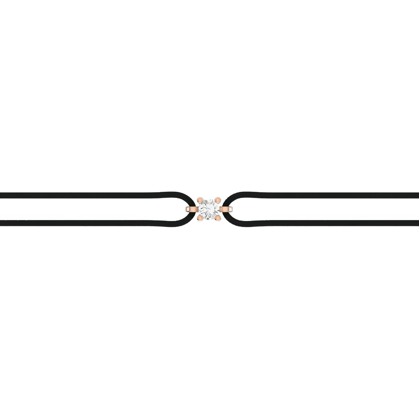  Solitaire cord bracelet - 18K Gold Lab-Grown Diamond Solitaire Cord Bracelet -  The Future Rocks -    5 