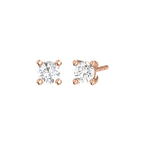  Solitaire earrings - 18K Gold Lab-Grown Diamond Solitaire Stud Earrings -  The Future Rocks  -    3 