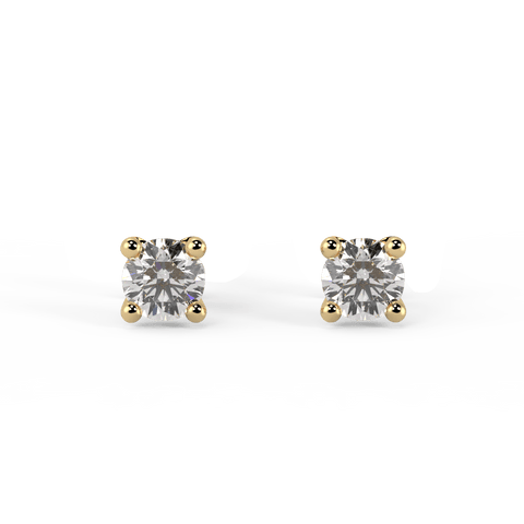  Solitaire mini earrings - 18K Gold Lab-Grown Diamond Solitaire Mini Earrings -  The Future Rocks  -    7 