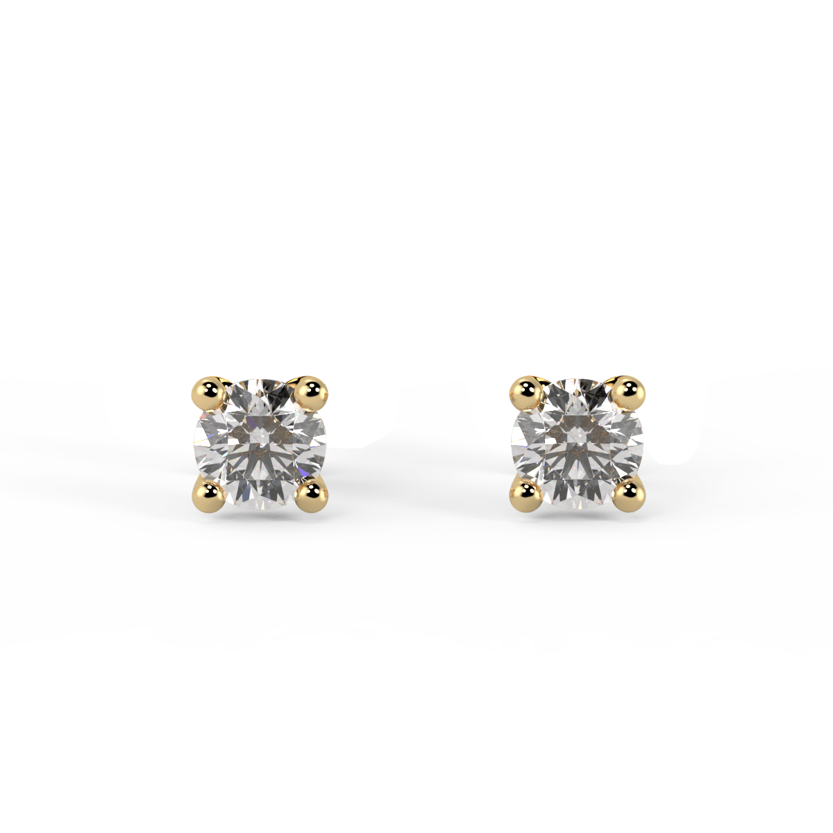  Solitaire mini earrings - 18K Gold Lab-Grown Diamond Solitaire Mini Earrings -  The Future Rocks -    7 