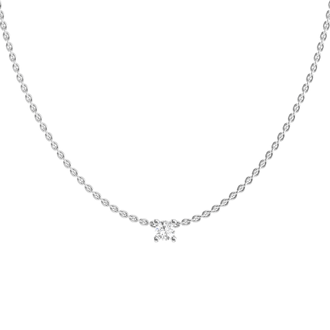  Solitaire necklace - 18K Gold Lab-Grown Diamond Solitaire Necklace -  The Future Rocks  -    4 