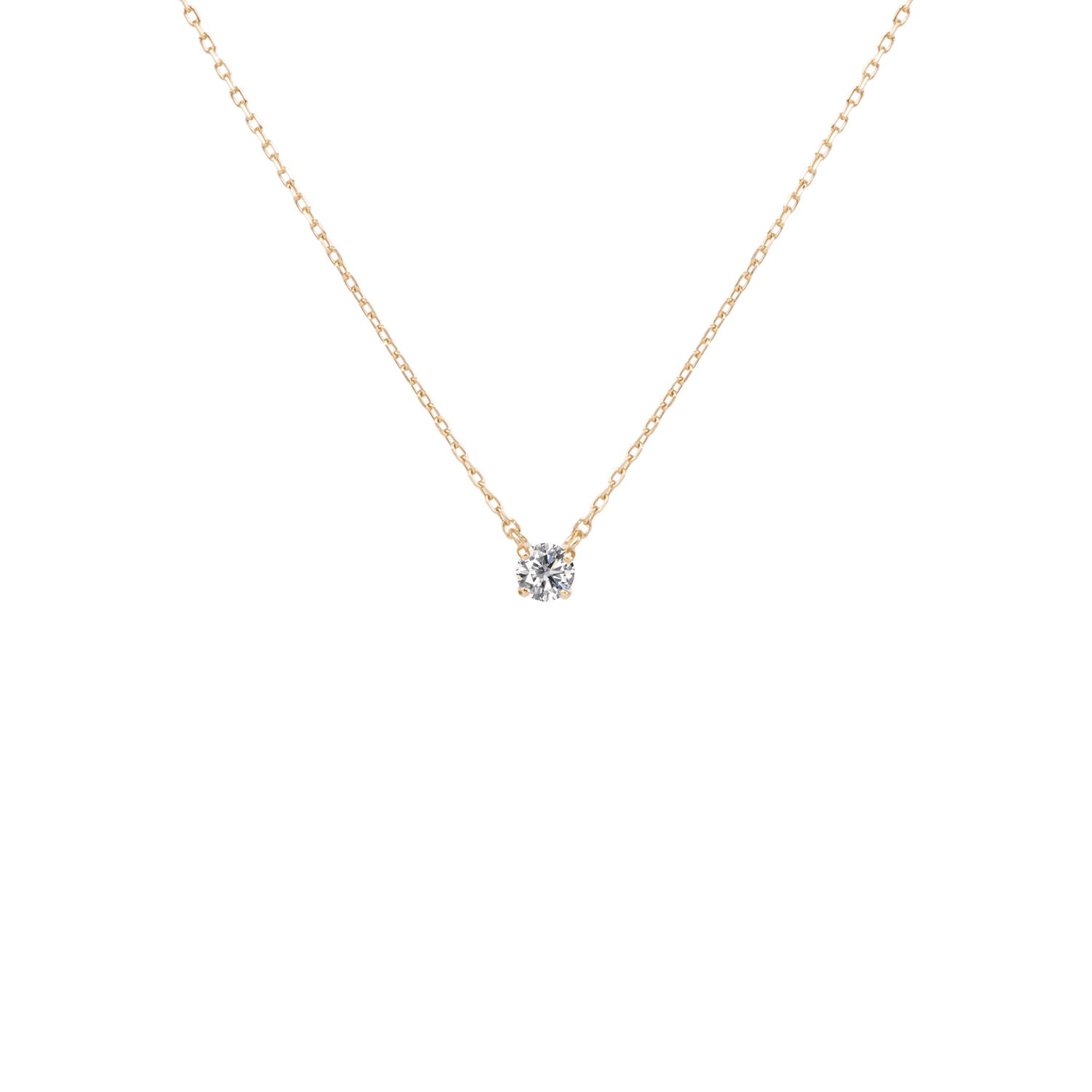  Solitaire necklace - 18K Gold Lab-Grown Diamond Solitaire Necklace -  The Future Rocks -    12 