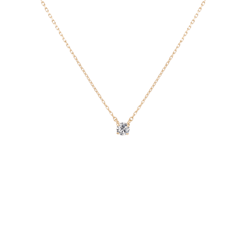  Solitaire necklace - 18K Gold Lab-Grown Diamond Solitaire Necklace -  The Future Rocks  -    7 