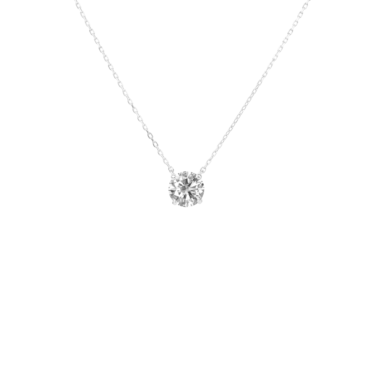  Solitaire necklace - 18K Gold Lab-Grown Diamond Solitaire Necklace -  The Future Rocks -    11 