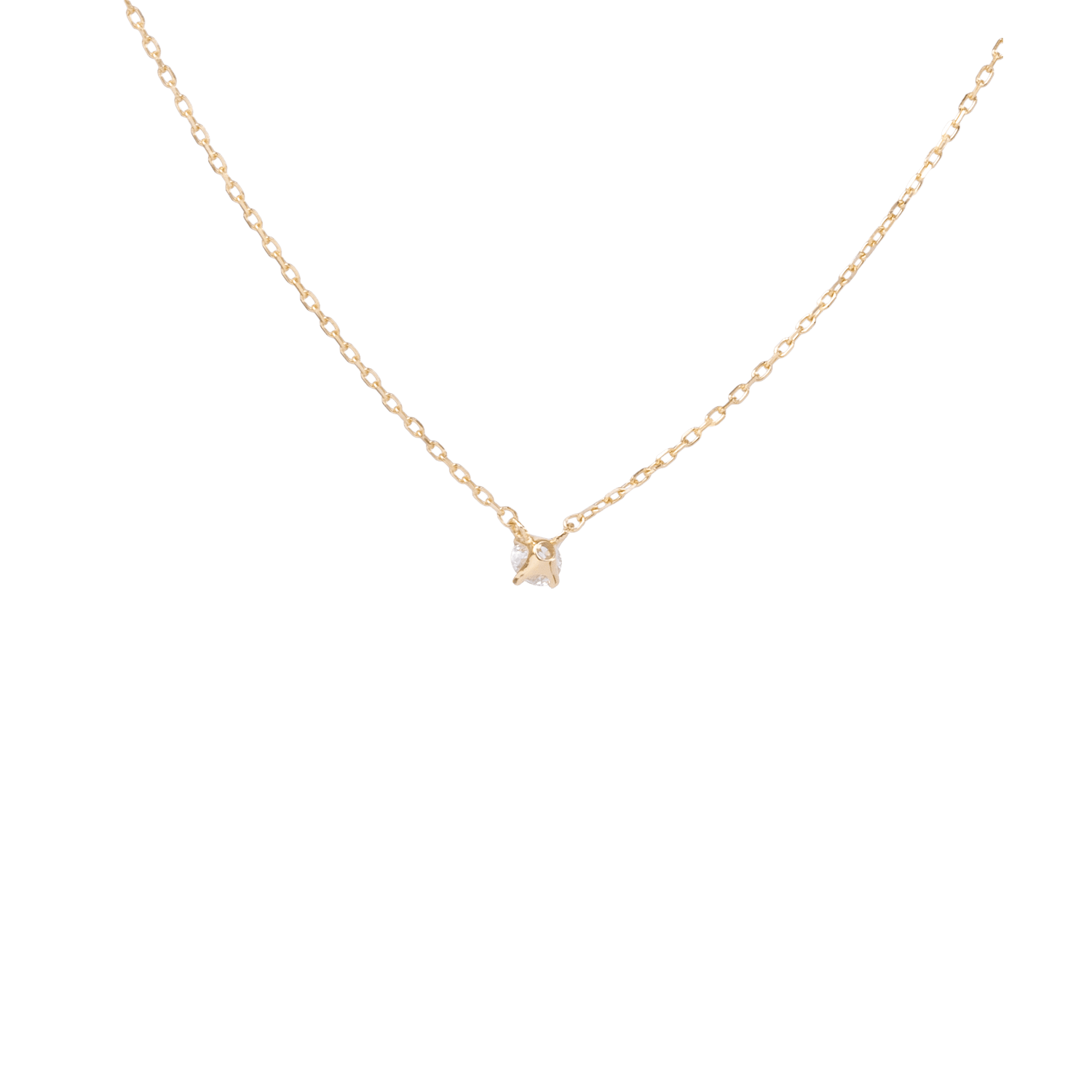  Solitaire necklace - 18K Gold Lab-Grown Diamond Solitaire Necklace -  The Future Rocks -    13 