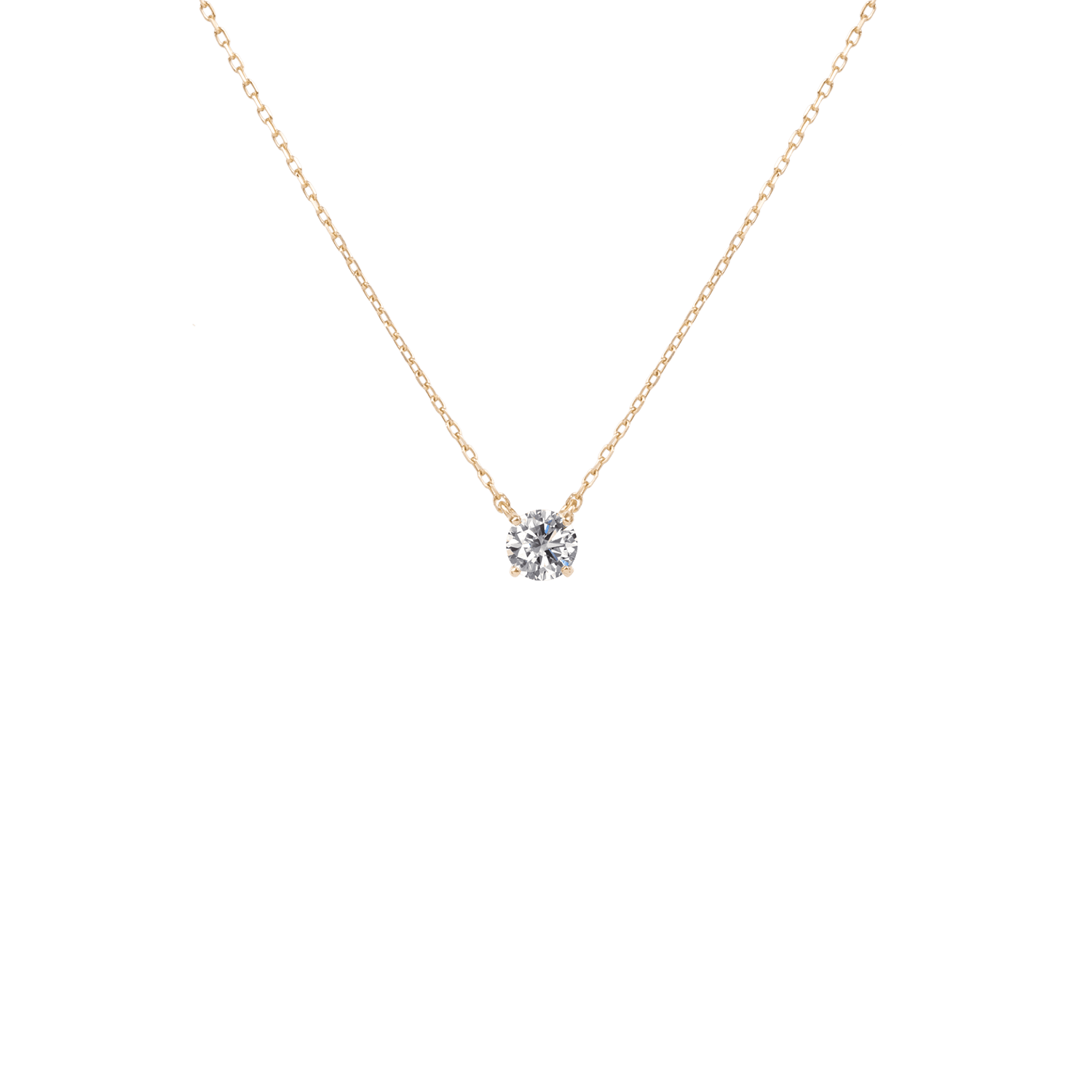  Solitaire necklace - 18K Gold Lab-Grown Diamond Solitaire Necklace -  The Future Rocks -    3 