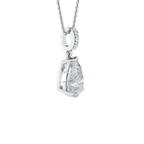  Solitaire pendant necklace - 2 Carat Pear Diamond Solitaire Pendant Necklace -  The Future Rocks  -    6 