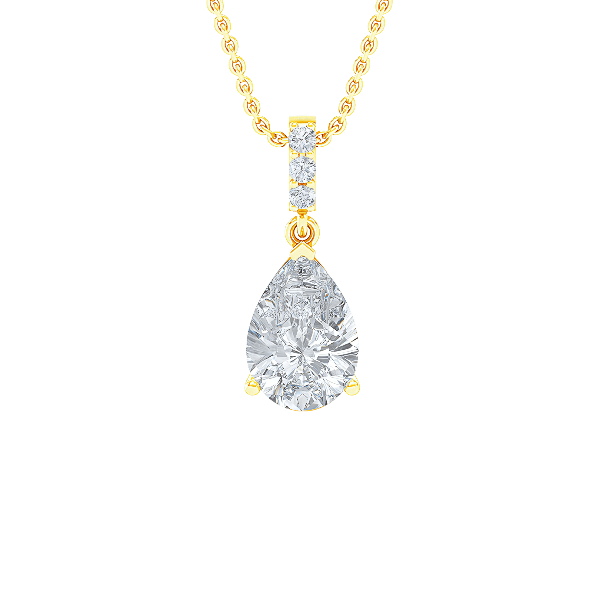 Moissanite Pendants, Moissanite Diamond Necklace Women - Shraddha Shree Gems