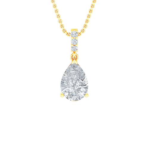  Solitaire pendant necklace - 2 Carat Pear Diamond Solitaire Pendant Necklace -  The Future Rocks -    1 