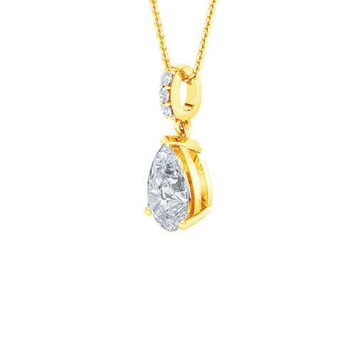  Solitaire pendant necklace - 2 Carat Pear Diamond Solitaire Pendant Necklace -  The Future Rocks  -    2 