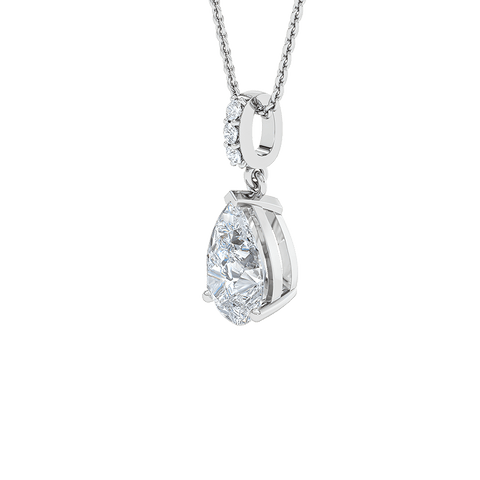  Solitaire pendant necklace - 2 Carat Pear Diamond Solitaire Pendant Necklace -  The Future Rocks  -    5 