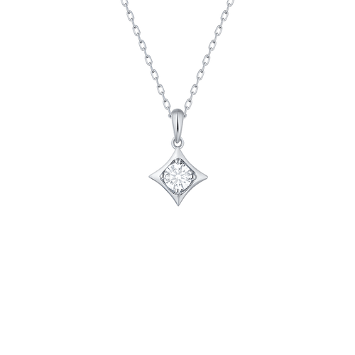  Sparkle pendant necklace - Lab-Grown Diamond Solitaire Sparkle Pendant Necklace -  The Future Rocks -    1 