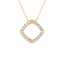  Square pendant necklace - 18K Gold Lab-Grown Diamond Square Pendant Necklace -  The Future Rocks  -    7 