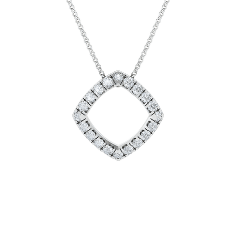  Square pendant necklace - 18K Gold Lab-Grown Diamond Square Pendant Necklace -  The Future Rocks  -    4 
