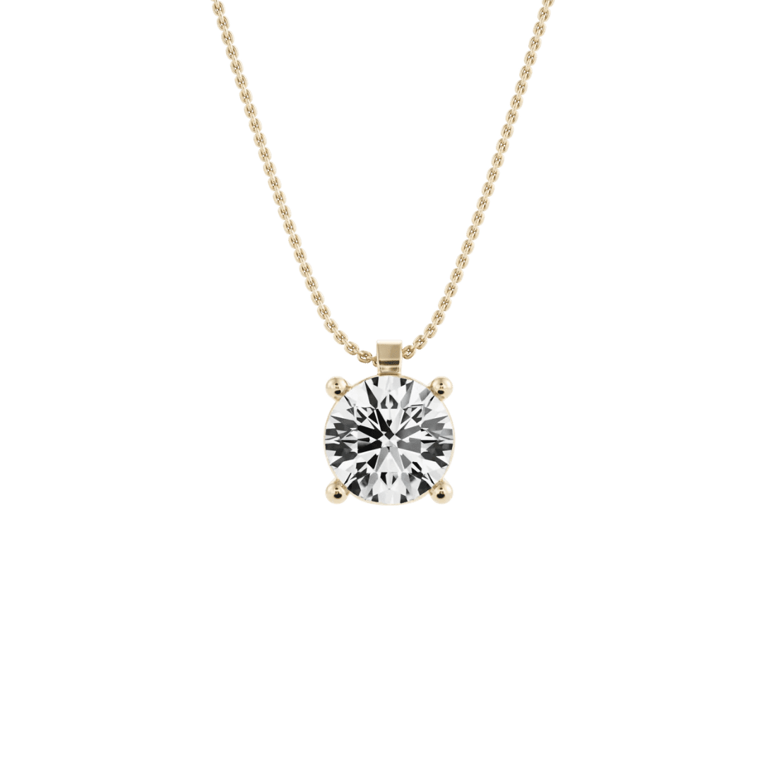  Sumin claw pendant necklace - 18K Recycled Gold Diamond Solitaire Pendant Necklace -  The Future Rocks -    1 