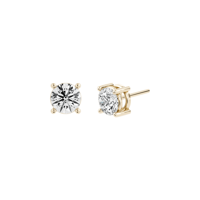  Sumin earrings - 18K Gold Sumin Lab-Grown Diamond Solitaire Earrings -  The Future Rocks -    1 