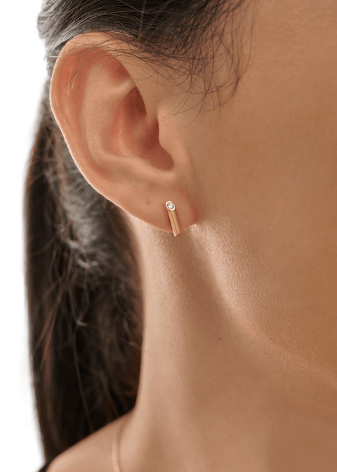  Sunbeam earrings - Sunbeam Gold Bar Earrings -  The Future Rocks  -    2 