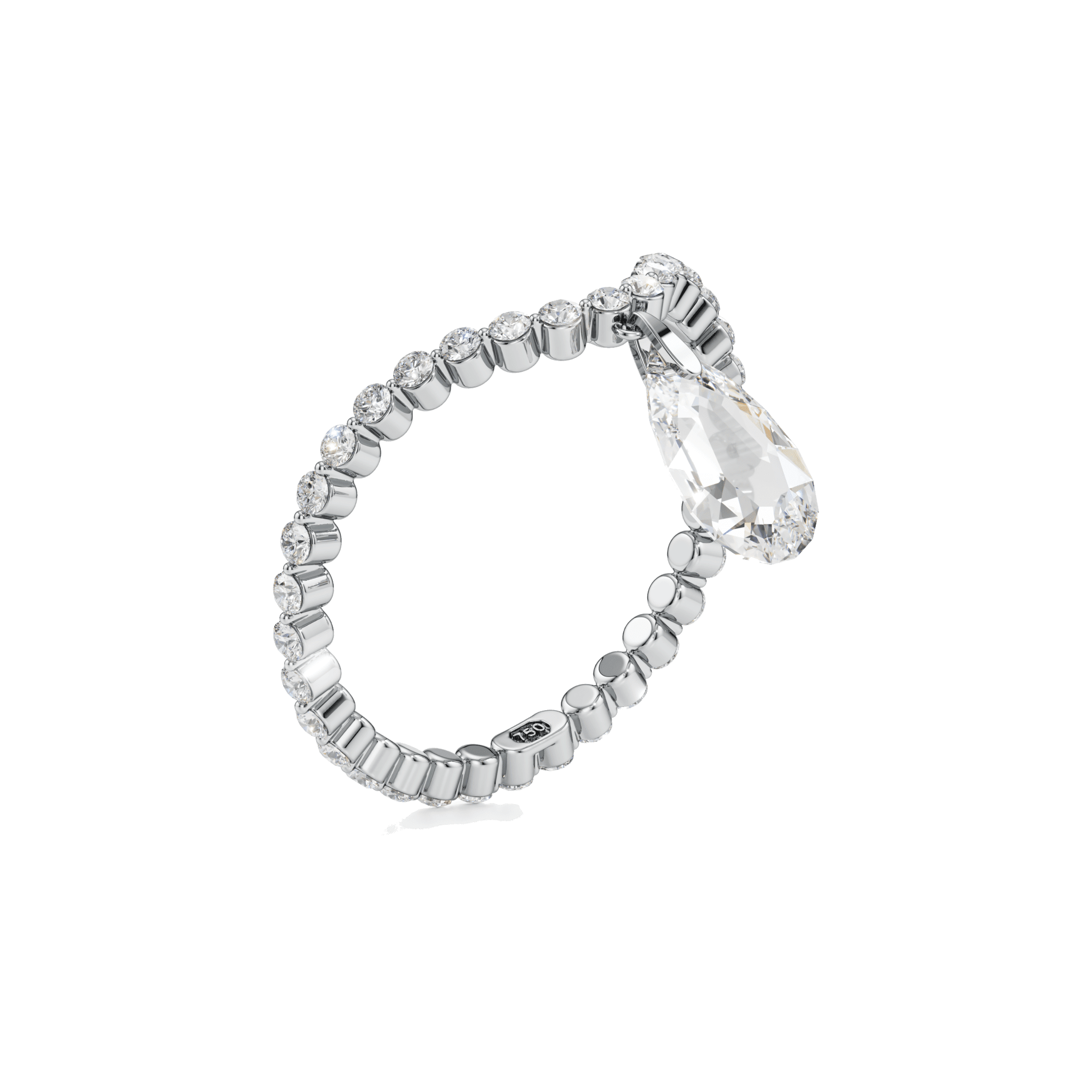  Tear curve ring - Lab-Grown Diamond Tear Curve Ring -  The Future Rocks -    3 