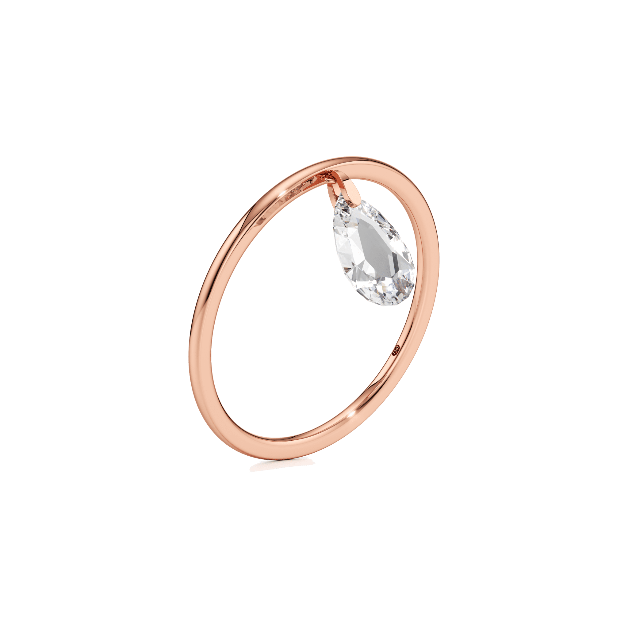  Tear drop statement ring - Lab-Grown Diamond Tear Drop Statement Ring -  The Future Rocks -    5 