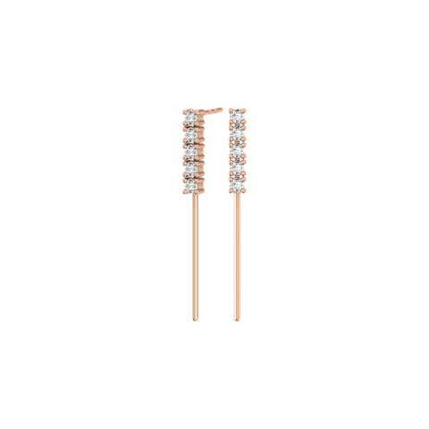  Tennis drop earrings - Half Carat Diamond Tennis Drop Earrings -  The Future Rocks  -    5 