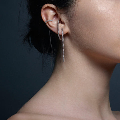  Tennis earrings - Lab-Grown Diamond Tennis Earrings -  The Future Rocks  -    4 