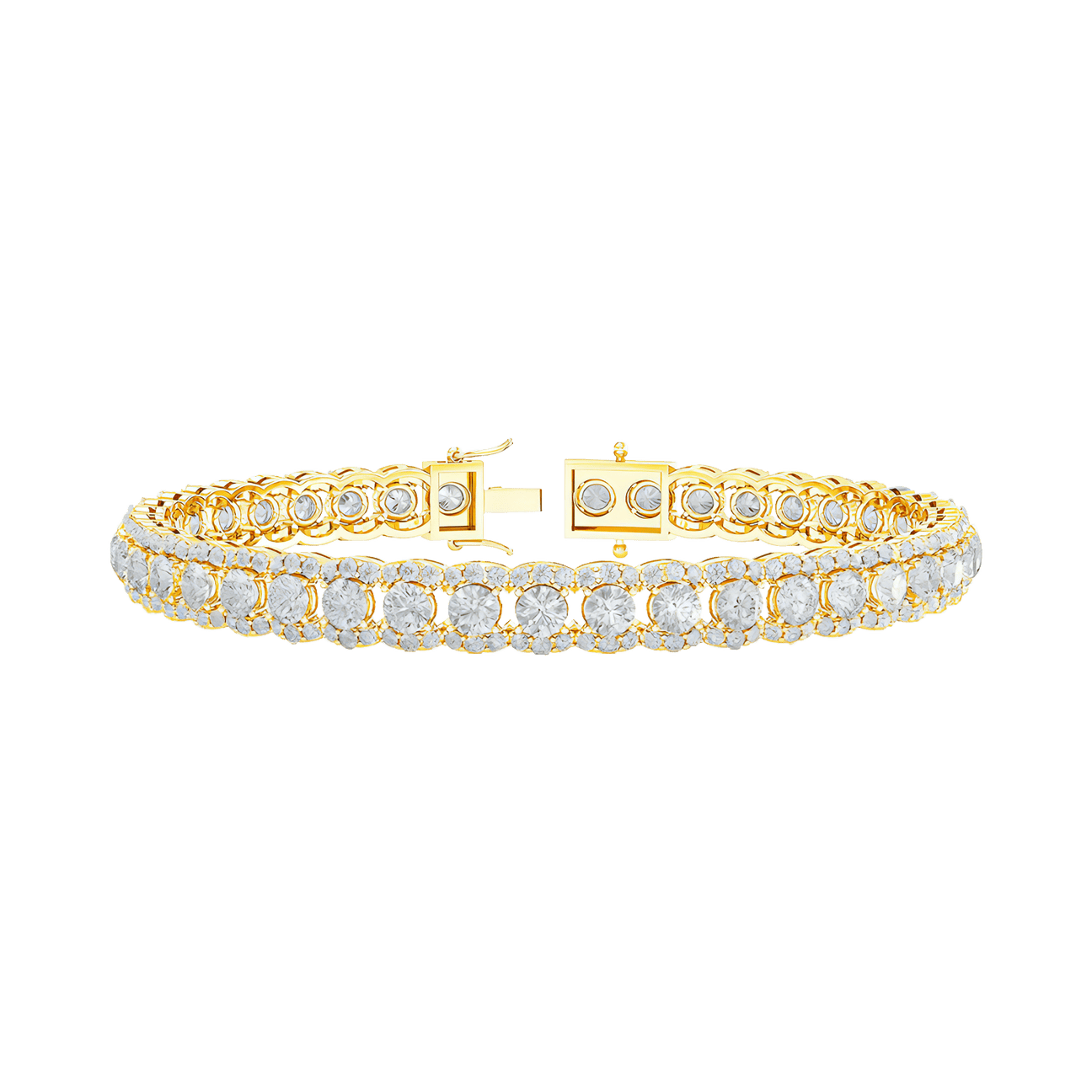  Tennis side rocks bracelet - 7.8 ctw Lab-Grown Diamond Tennis Bracelet -  The Future Rocks -    1 