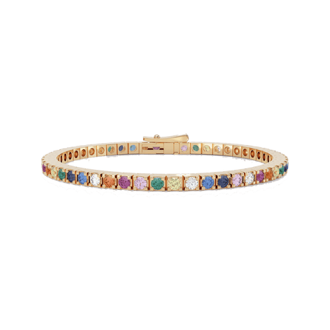  The LOEV rainbow tennis - Lab-Grown Colored Tennis Bracelet -  The Future Rocks  -    1 