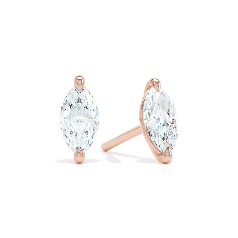  The marquise stud - Marquise Cut Lab-Grown Diamond Stud Earrings -  The Future Rocks  -    5 