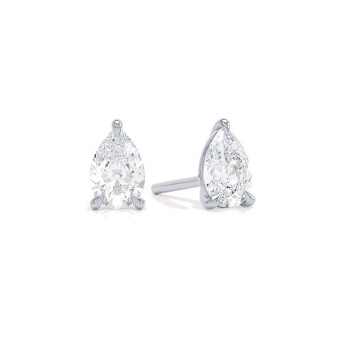  The pear stud - Pear Cut Lab-Grown Diamond Stud Earrings -  The Future Rocks  -    3 