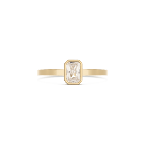 Thea diamond solitaire ring - Emerald Cut Lab-Grown Diamond Solitaire Ring -  The Future Rocks  -    1 