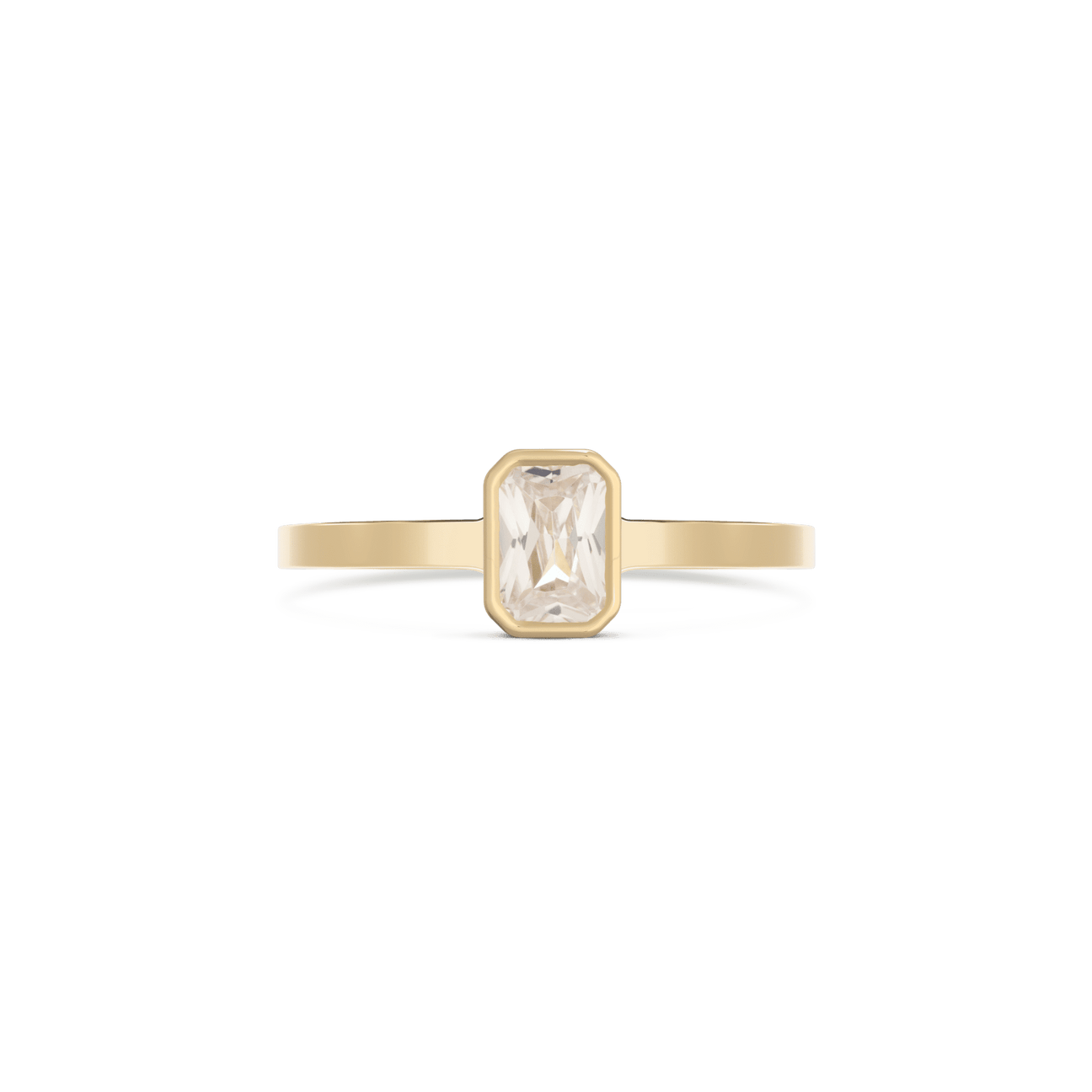  Thea diamond solitaire ring - Emerald Cut Lab-Grown Diamond Solitaire Ring -  The Future Rocks -    1 