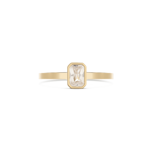  Thea diamond solitaire ring - Emerald Cut Lab-Grown Diamond Solitaire Ring -  The Future Rocks -    1 