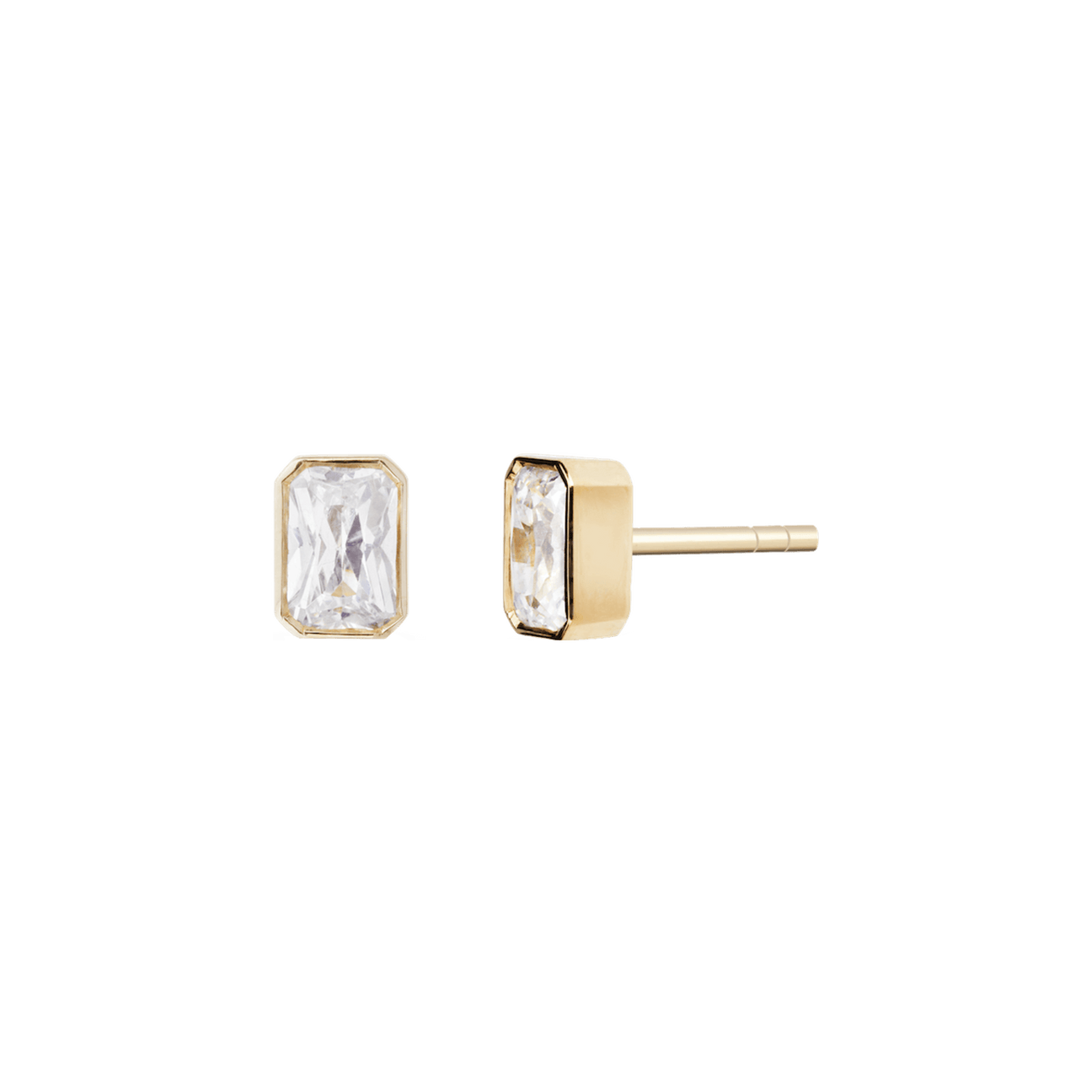  Thea solitaire earrings - Thea Emerald Lab-Grown Diamond Solitaire Earrings -  The Future Rocks -    1 