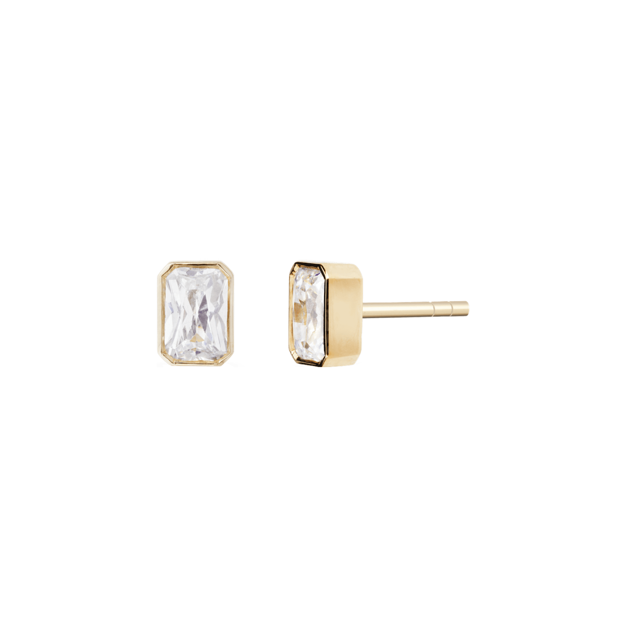  Thea solitaire earrings - Thea Emerald Lab-Grown Diamond Solitaire Earrings -  The Future Rocks -    1 