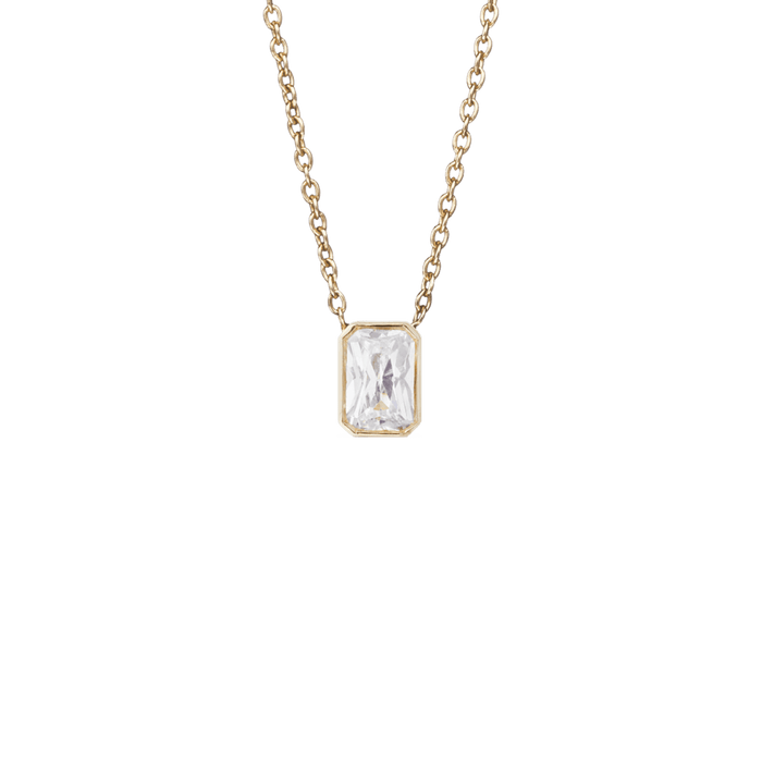  Thea solitaire necklace - Emerald Lab-Grown Diamond Solitaire Necklace -  The Future Rocks -    1 