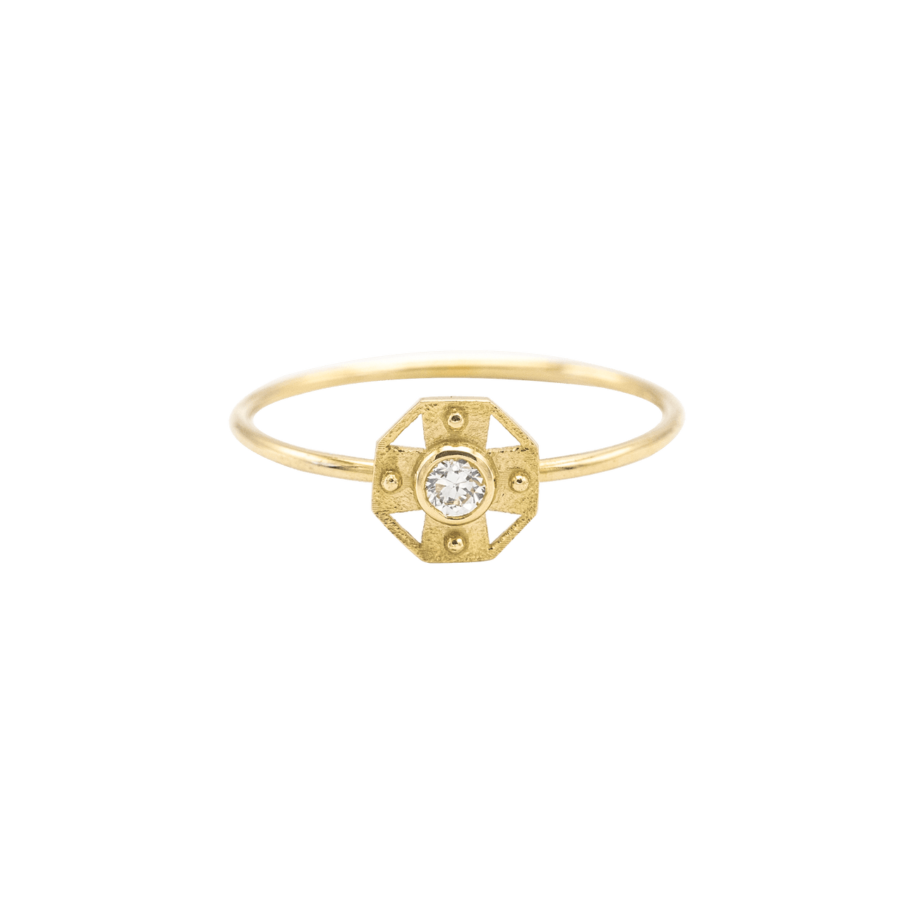  Theadora ring - 18K Recycled Gold Medallion Theadora Ring -  The Future Rocks -    1 