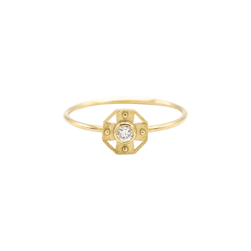  Theadora ring - 18K Recycled Gold Medallion Theadora Ring -  The Future Rocks -    1 