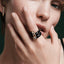  Toi et moi black enamel asscher ring - Toi et Moi Black Enamel Asscher Diamond Ring -  The Future Rocks  -    5 