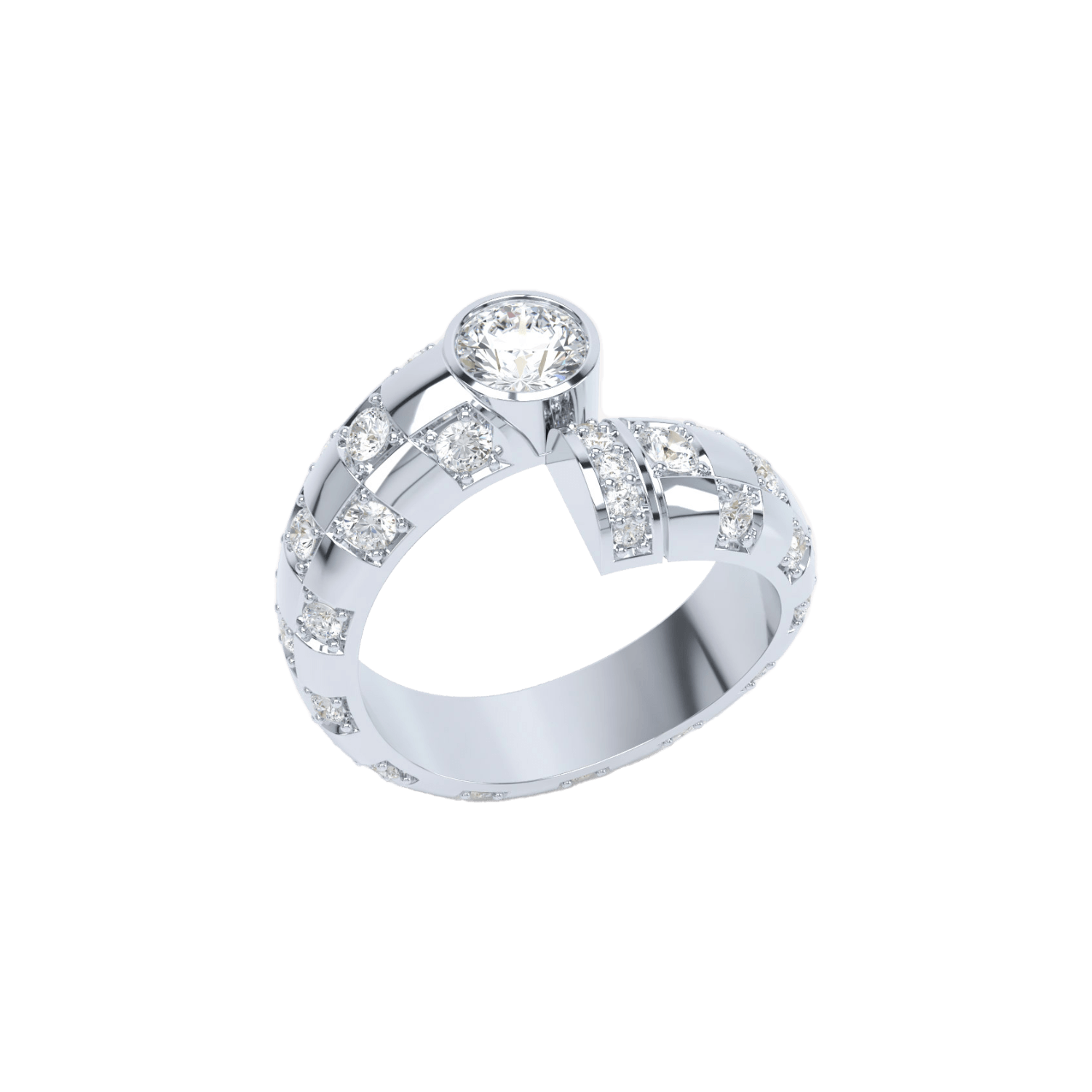  Toi et moi checkerboard brilliant ring - Toi et moi checkerboard brilliant ring -  The Future Rocks -    3 