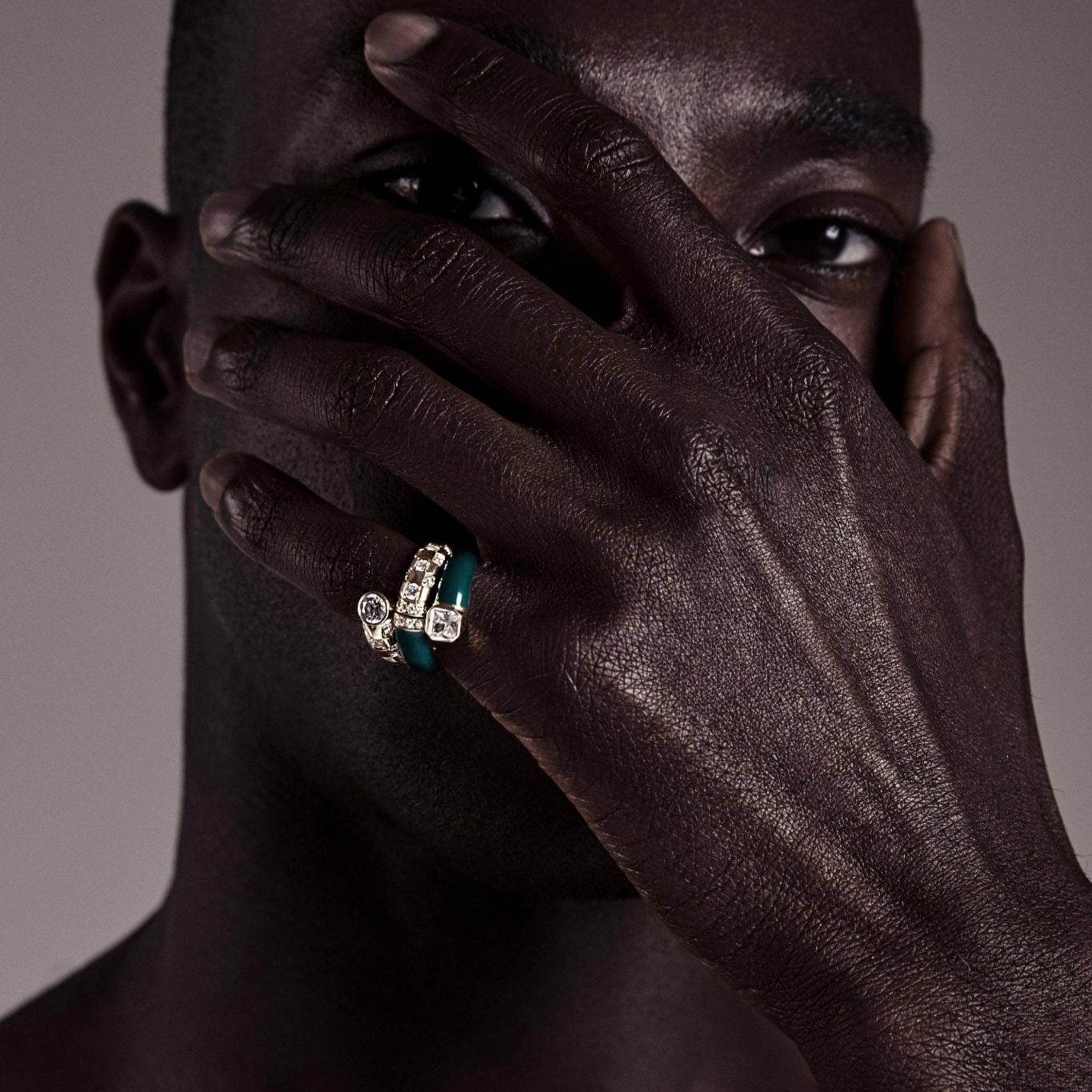  Toi et moi green enamel asscher ring - Toi et moi green enamel asscher ring -  The Future Rocks -    2 