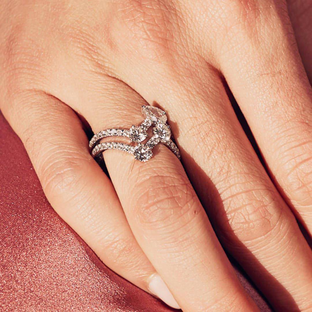  Toi+Moi pavée ring I - Toi+Moi pavée ring I -  The Future Rocks -    2 