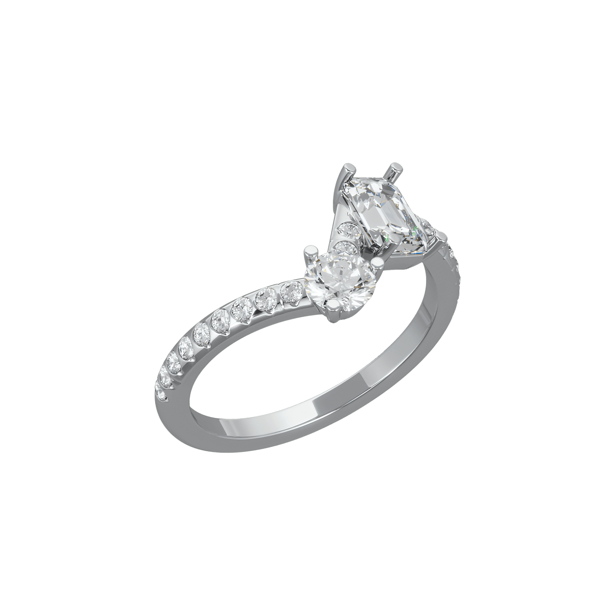  Toi+Moi pavée ring II - Toi+Moi pavée ring II -  The Future Rocks -    3 