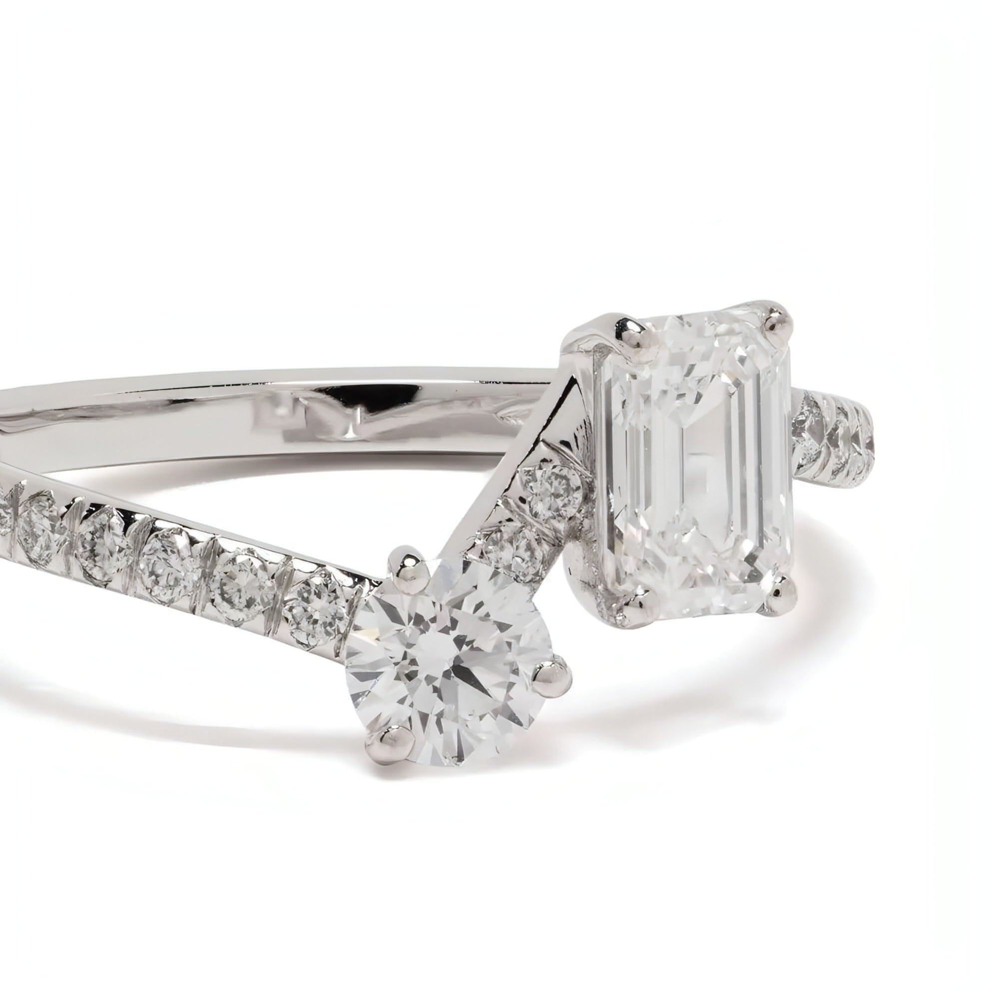  Toi+Moi pavée ring II - Toi+Moi pavée ring II -  The Future Rocks -    5 