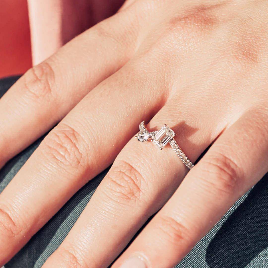  Toi+Moi pavée ring II - Toi+Moi pavée ring II -  The Future Rocks -    4 