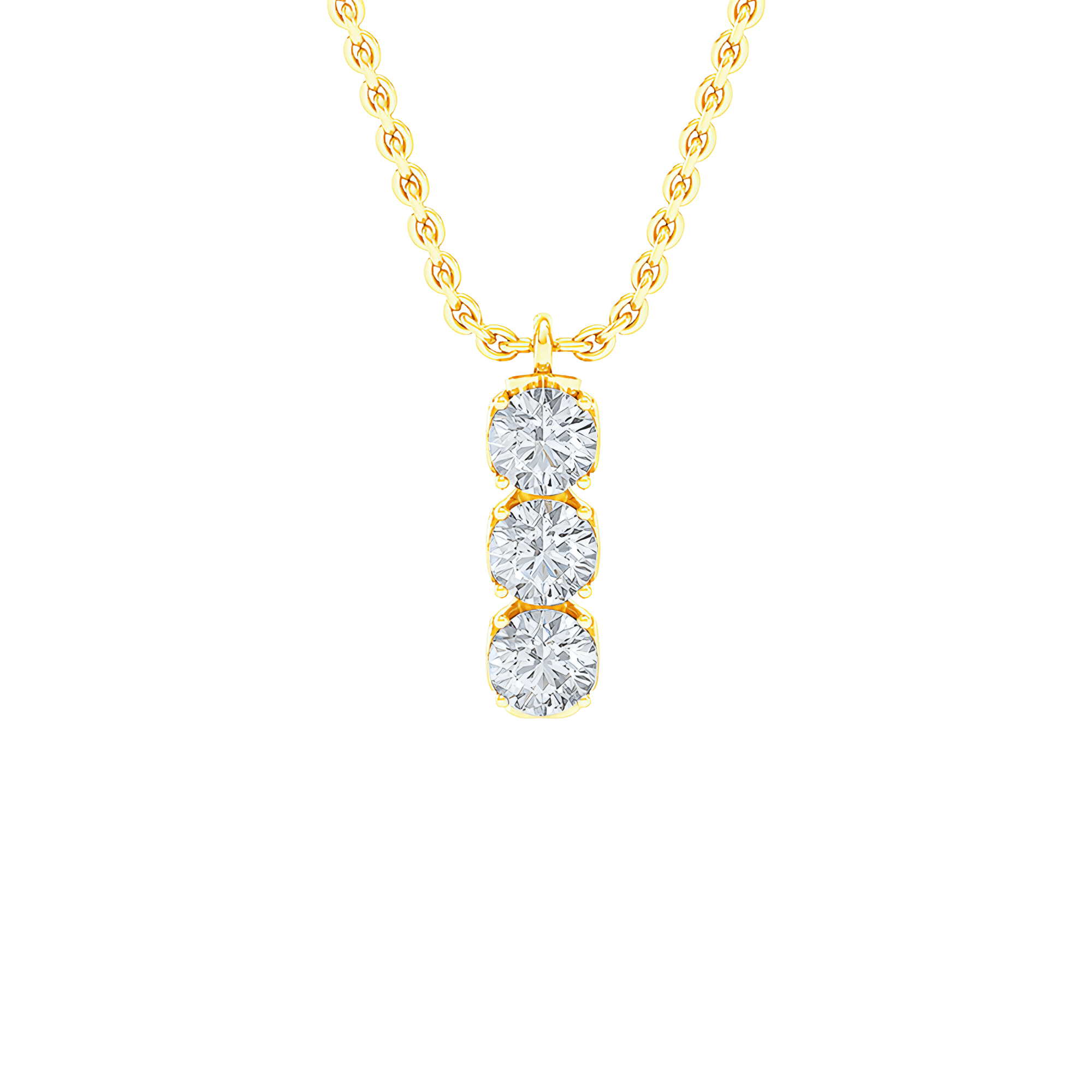 14K White Gold Trilogy Diamond Pendant – MoneyMax Jewellery