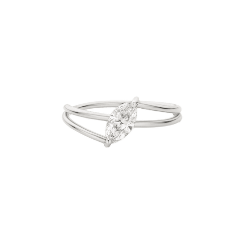  Twister ring - Half Carat Marquise Cut Diamond Twister Ring -  The Future Rocks  -    3 