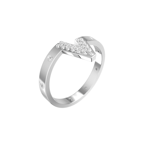 V pave ring - V Pave Diamond Ring -  The Future Rocks  -    3 