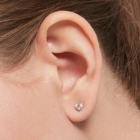  Venus solitaire earrings - Heart Cut Lab-Grown Diamond Solitaire Stud Earrings -  The Future Rocks  -    2 