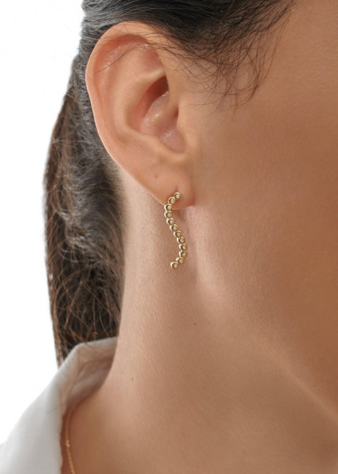  Wave earrings - Lab-Grown Diamond Wave Earrings -  The Future Rocks  -    3 