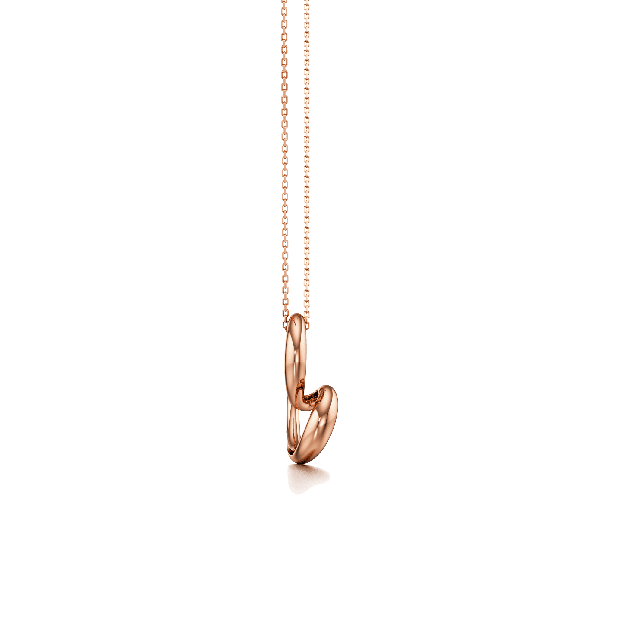  Whirlwind gold pendant - 18K Recycled Gold Pendant Heart Necklace -  The Future Rocks -    9 